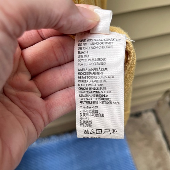 Free People Yellow Crochet Neckline Tiered Tunic, M - Picture 8 of 8